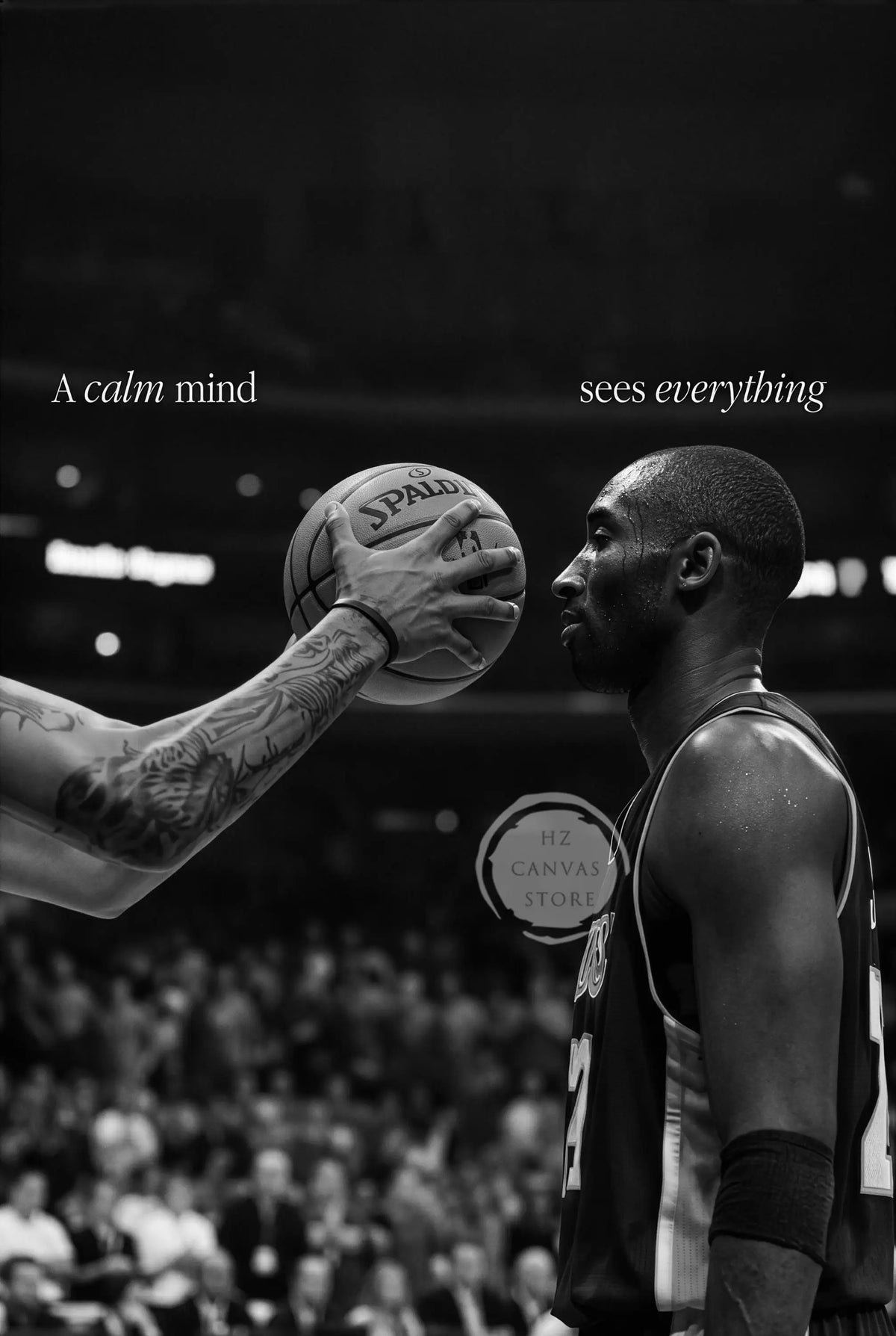 Vintage Basketball Sports Motivational Poster Be The Best Version of You Keep Going Home Gym Mamba Mentality Black White Decor