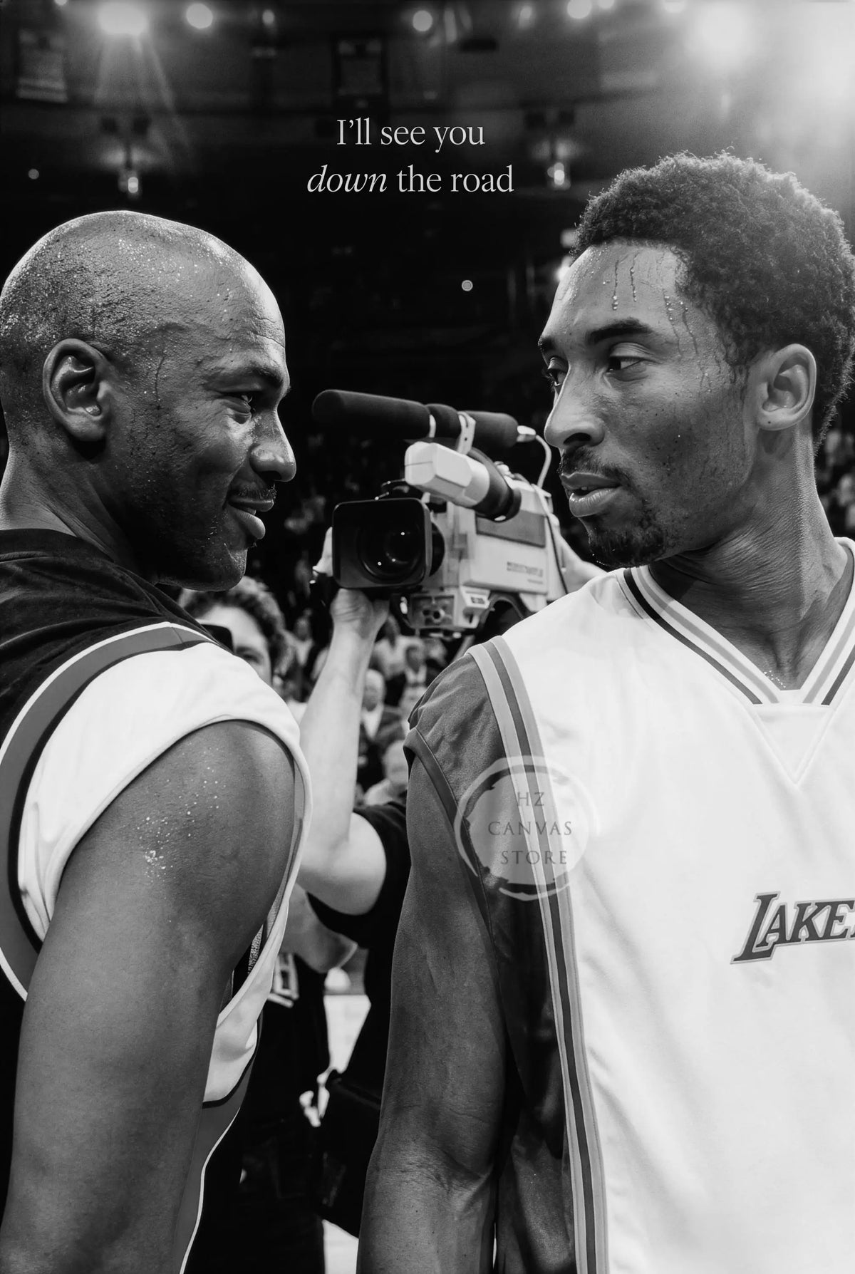 Vintage Basketball Sports Motivational Poster Be The Best Version of You Keep Going Home Gym Mamba Mentality Black White Decor