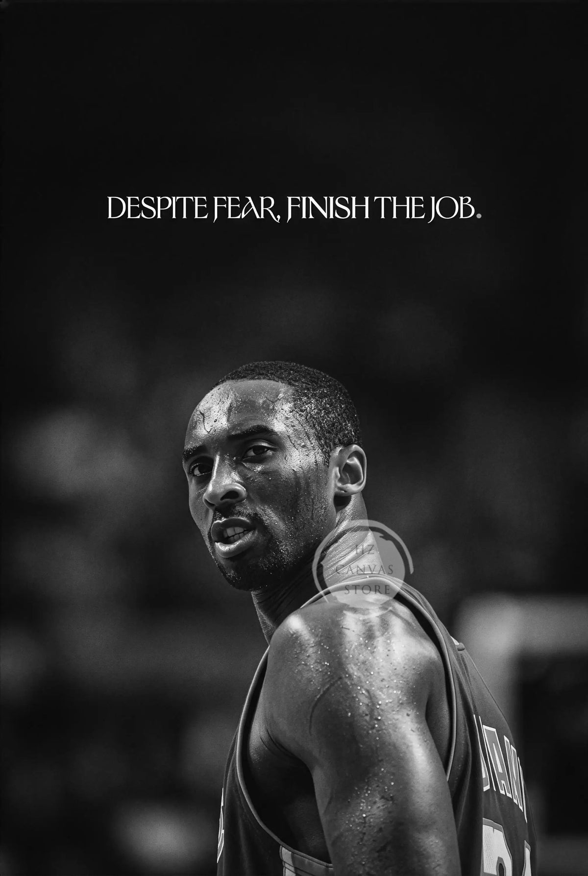 Vintage Basketball Sports Motivational Poster Be The Best Version of You Keep Going Home Gym Mamba Mentality Black White Decor