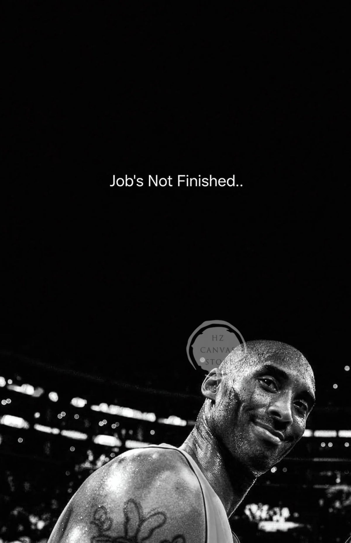 Vintage Basketball Sports Motivational Poster Be The Best Version of You Keep Going Home Gym Mamba Mentality Black White Decor