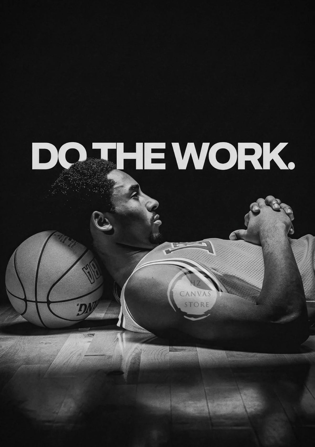Vintage Basketball Sports Motivational Poster Be The Best Version of You Keep Going Home Gym Mamba Mentality Black White Decor