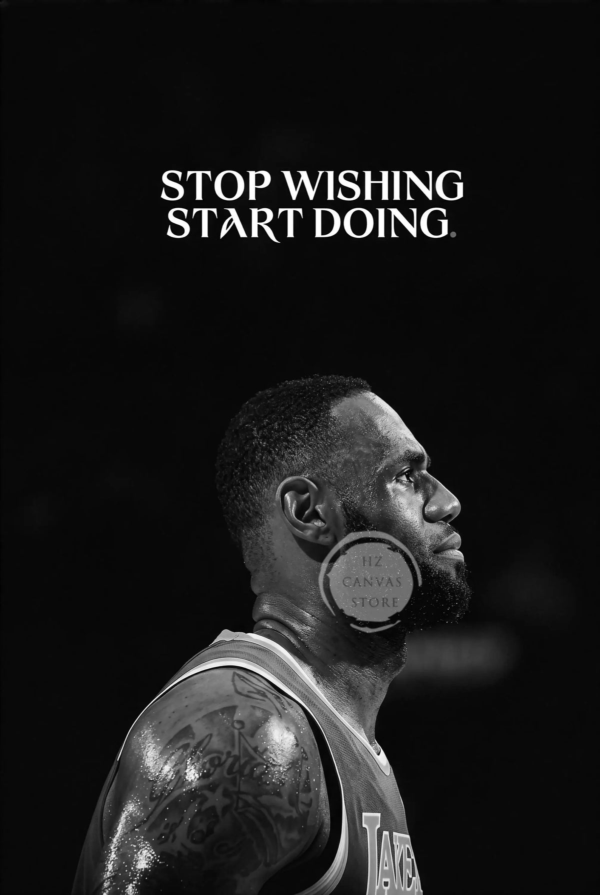 Vintage Basketball Sports Motivational Poster Be The Best Version of You Keep Going Home Gym Mamba Mentality Black White Decor