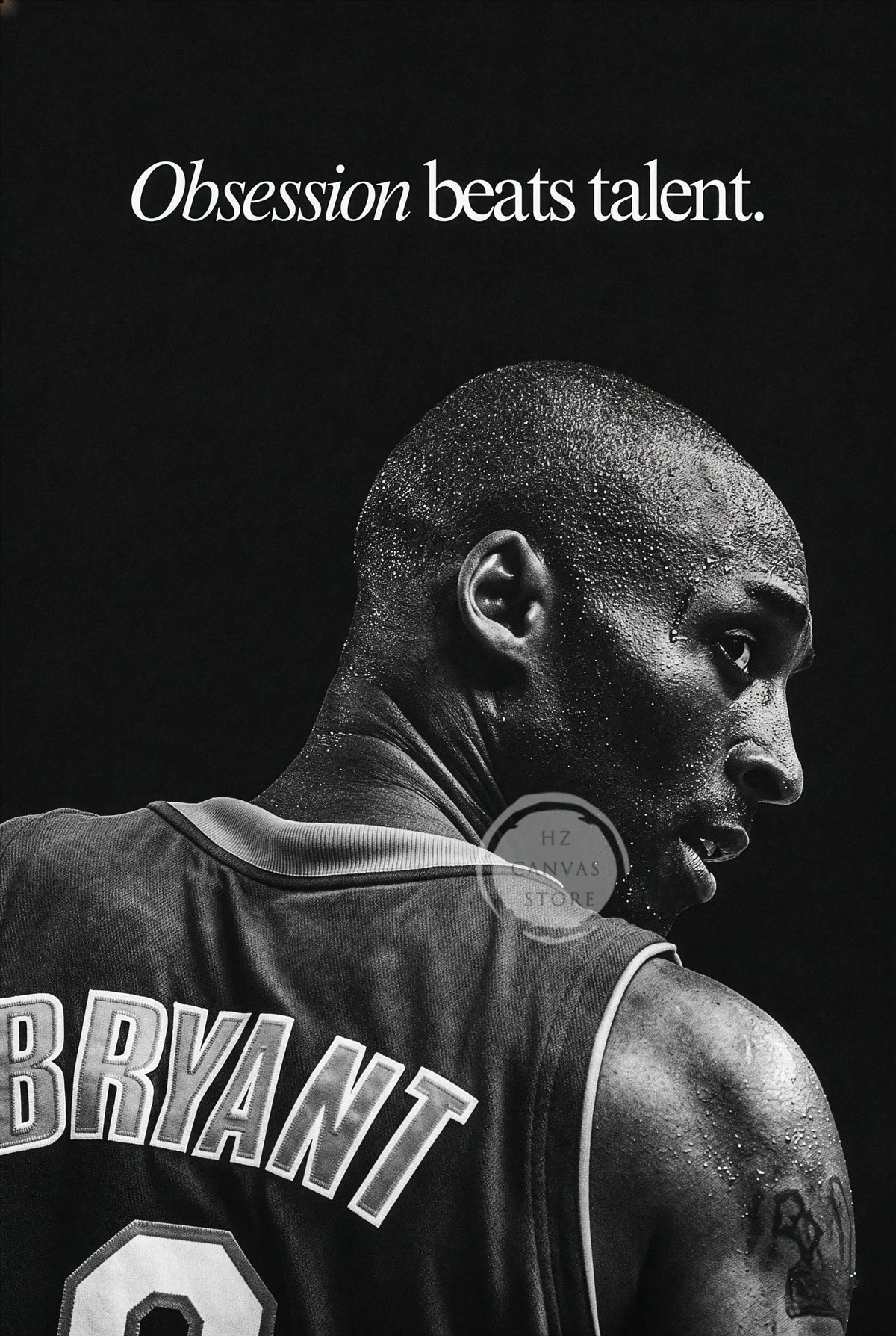 Vintage Basketball Sports Motivational Poster Be The Best Version of You Keep Going Home Gym Mamba Mentality Black White Decor